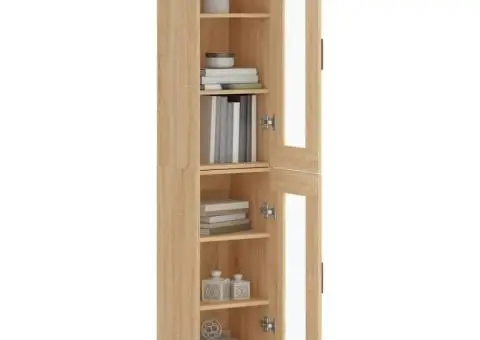 Dulap înalt, stejar sonoma, 34,5x34x180 cm, lemn prelucrat - 3/5