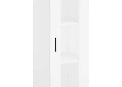 Dulap înalt, alb, 34,5x34x180 cm, lemn prelucrat - 5/5