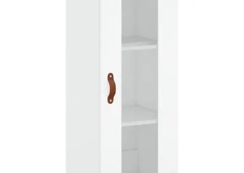 Dulap înalt, alb, 34,5x34x180 cm, lemn prelucrat - 5/5