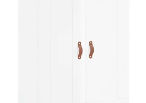 Dulap înalt, alb extralucios, 69,5x34x180 cm, lemn compozit - 5/5