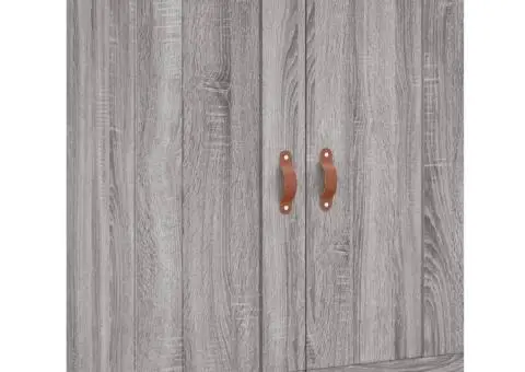 Dulap înalt, gri sonoma, 69,5x34x180 cm, lemn compozit - 5/5