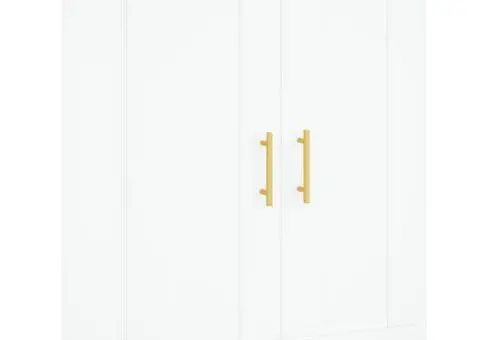 Dulap înalt, alb, 69,5x34x180 cm, lemn compozit - 5/5