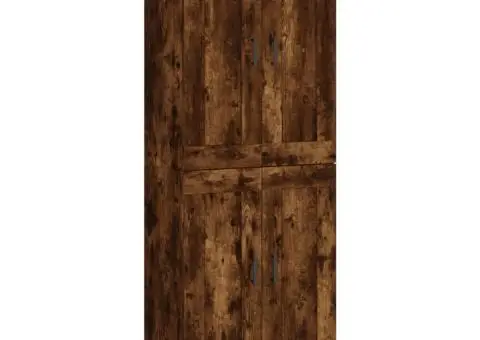 Dulap înalt, stejar fumuriu, 69,5x34x180, lemn compozit - 2/5