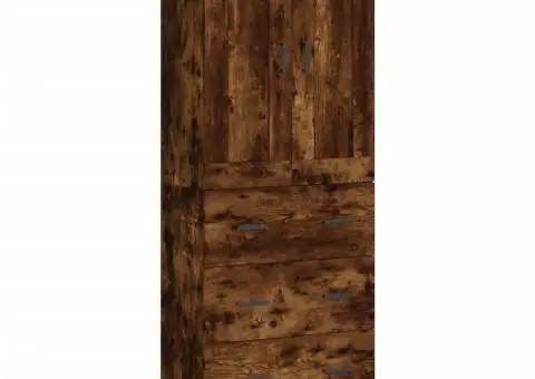 Dulap înalt, stejar fumuriu, 69,5x34x180, lemn compozit - 2/5