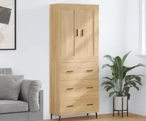 vidaXL Dulap înalt, stejar sonoma, 69,5x34x180 cm, lemn compozit