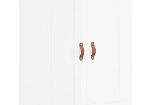 Dulap înalt, alb extralucios, 69,5x34x180 cm, lemn compozit - 5/5