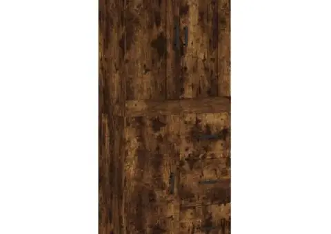 Dulap înalt, stejar fumuriu, 69,5x34x180, lemn compozit - 2/5