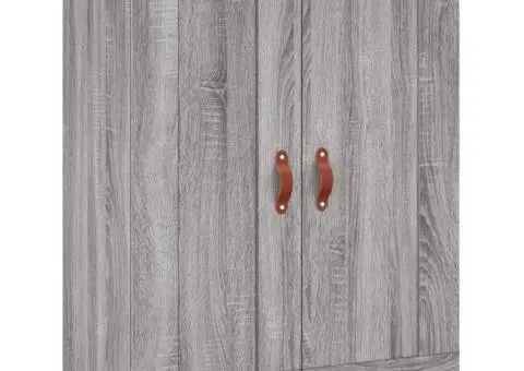 Dulap înalt, gri sonoma, 69,5x34x180 cm, lemn compozit - 5/5