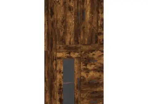 Dulap înalt, stejar fumuriu, 69,5x34x180, lemn compozit - 2/5