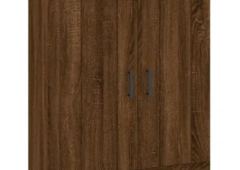 Dulap înalt, stejar maro, 69,5x34x180 cm, lemn compozit - 5/5