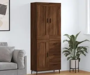 vidaXL Dulap înalt, stejar maro, 69,5x34x180 cm, lemn compozit