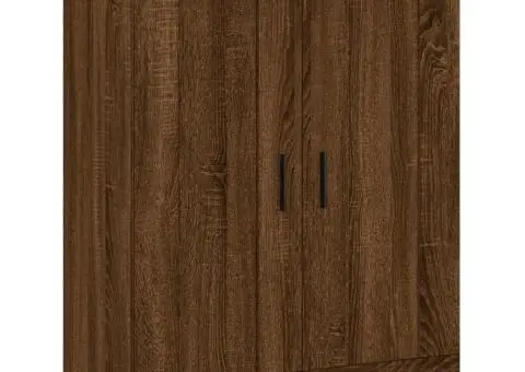 Dulap înalt, stejar maro, 69,5x34x180 cm, lemn compozit - 5/5