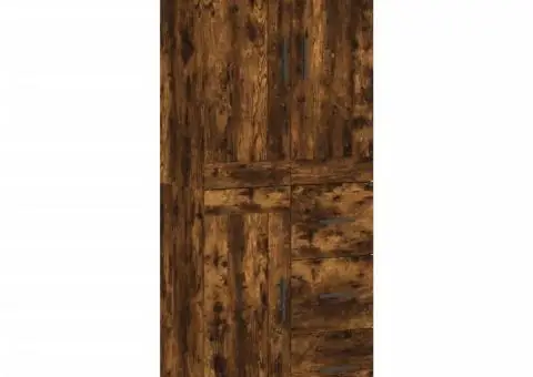 Dulap înalt, stejar fumuriu, 69,5x34x180, lemn compozit - 2/5