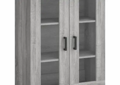 Dulap înalt, gri sonoma, 69,5x34x180 cm, lemn compozit - 5/5