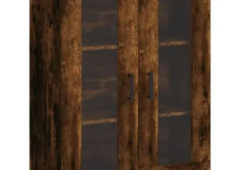 Dulap înalt, stejar fumuriu, 69,5x34x180, lemn compozit - 5/5