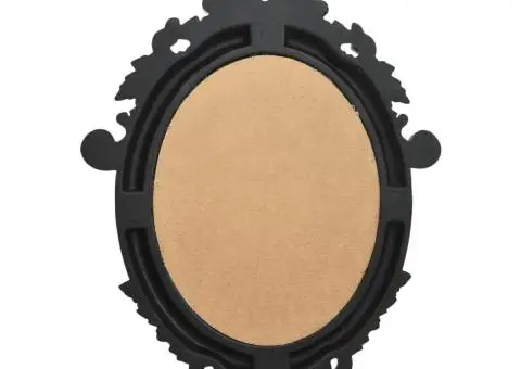 Oglindă de perete în stil Castle, negru, 56 x 76 cm - 4/5