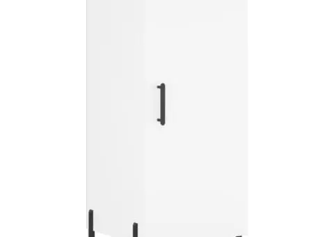 Dulap înalt, alb, 34,5x34x180 cm, lemn prelucrat - 5/5