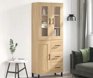 vidaXL Dulap înalt, stejar sonoma, 69,5x34x180 cm, lemn compozit