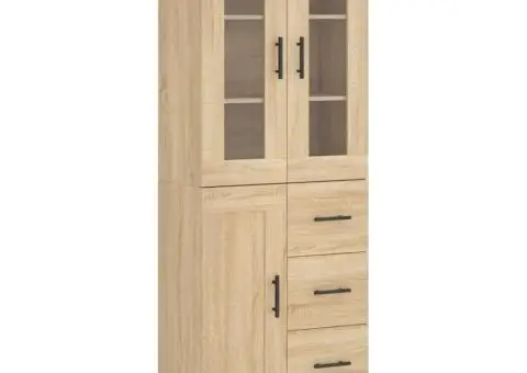 Dulap înalt, stejar sonoma, 69,5x34x180 cm, lemn compozit - 2/5