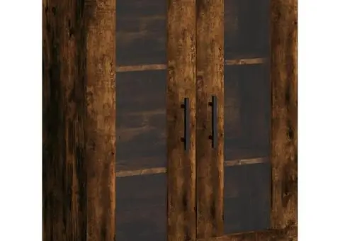 Dulap înalt, stejar fumuriu, 69,5x34x180, lemn compozit - 5/5