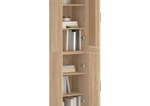 Dulap înalt, stejar sonoma, 34,5x34x180 cm, lemn prelucrat - 3/5