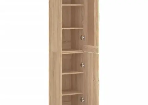 Dulap înalt, stejar sonoma, 34,5x34x180 cm, lemn prelucrat - 4/5