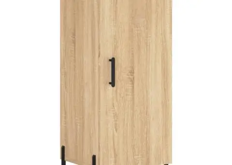 Dulap înalt, stejar sonoma, 34,5x34x180 cm, lemn prelucrat - 5/5