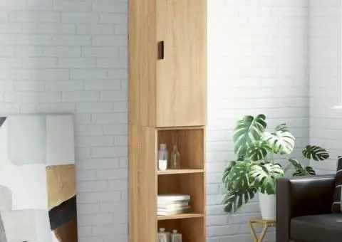 Dulap înalt, stejar sonoma, 34,5x34x180 cm, lemn prelucrat - 1/5