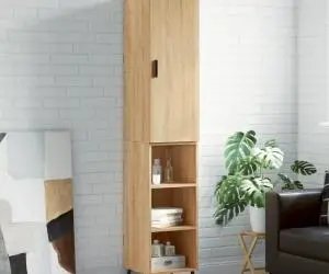 vidaXL Dulap înalt, stejar sonoma, 34,5x34x180 cm, lemn prelucrat