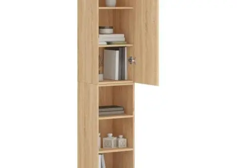 Dulap înalt, stejar sonoma, 34,5x34x180 cm, lemn prelucrat - 3/5