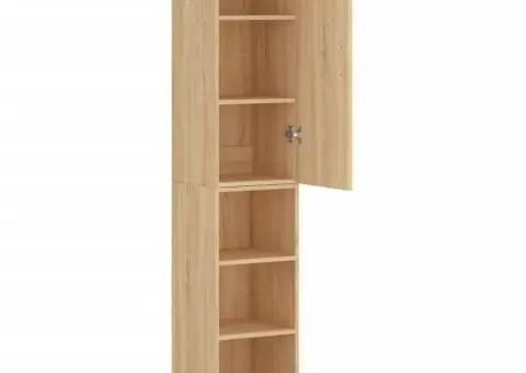 Dulap înalt, stejar sonoma, 34,5x34x180 cm, lemn prelucrat - 4/5