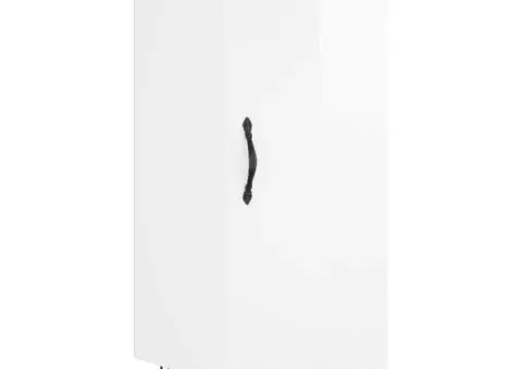 Dulap înalt, alb extralucios, 34,5x34x180 cm, lemn prelucrat - 5/5