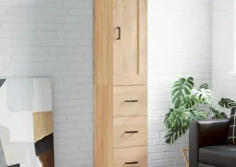 Dulap înalt, stejar sonoma, 34,5x34x180 cm, lemn prelucrat - 1/5