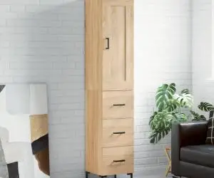 vidaXL Dulap înalt, stejar sonoma, 34,5x34x180 cm, lemn prelucrat