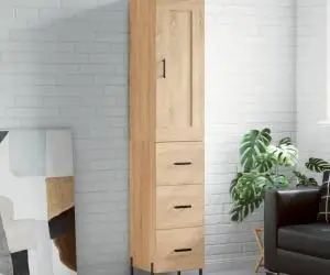vidaXL Dulap înalt, stejar sonoma, 34,5x34x180 cm, lemn prelucrat