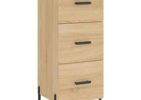 Dulap înalt, stejar sonoma, 34,5x34x180 cm, lemn prelucrat - 5/5