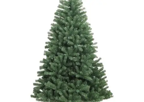 Brad de Crăciun artificial cu suport și balamale, verde, 300 cm - 2/5