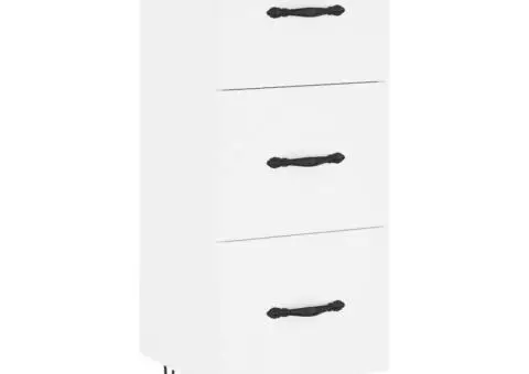 Dulap înalt, alb, 34,5x34x180 cm, lemn prelucrat - 5/5