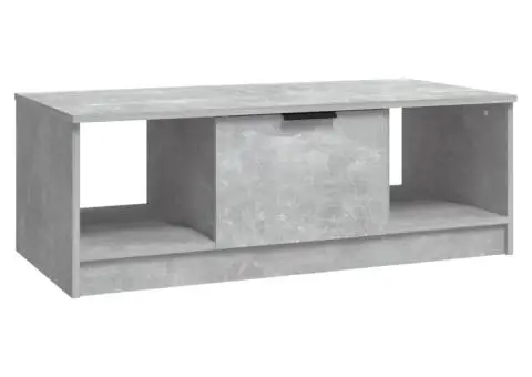 Măsuță de cafea, gri beton, 102x50x36 cm, lemn prelucrat - 2/5