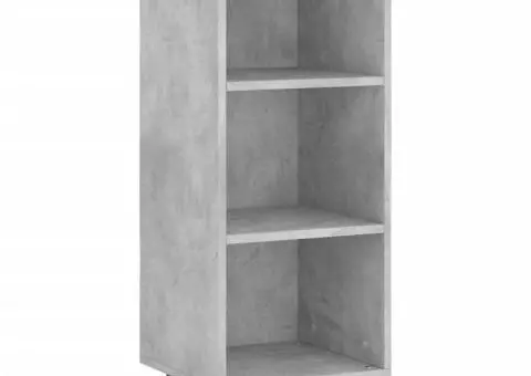 Dulap înalt, gri beton, 34,5x34x180 cm, lemn prelucrat - 5/5