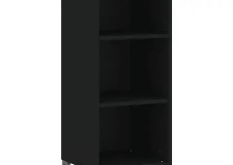 Dulap înalt, negru, 34,5x34x180 cm, lemn prelucrat - 5/5