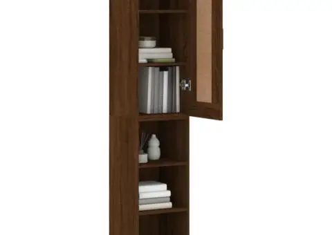 Dulap înalt, stejar maro, 34,5x34x180 cm, lemn prelucrat - 3/5