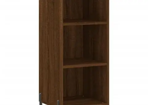 Dulap înalt, stejar maro, 34,5x34x180 cm, lemn prelucrat - 5/5