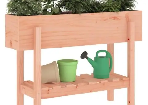 Strat înălțat de grădină, 101x30x69 cm, lemn masiv Douglas - 3/5