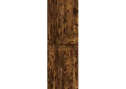 Dulap înalt, stejar fumuriu, 34,5x34x180 cm, lemn prelucrat - 2/5