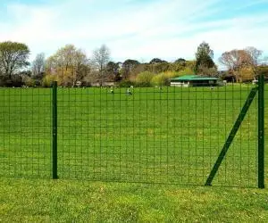 vidaXL Euro gard, verde, 25 x 1,7 m, oțel