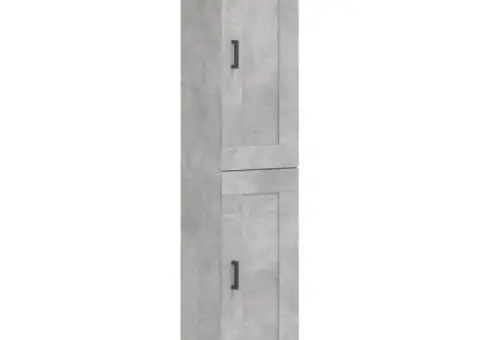 Dulap înalt, gri beton, 34,5x34x180 cm, lemn prelucrat - 2/5