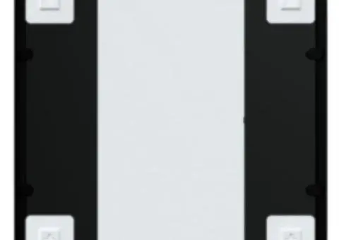 Oglindă de perete, negru, 40x40 cm, metal - 4/5