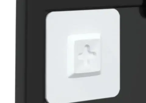 Oglindă de perete, negru, 40x40 cm, metal - 5/5