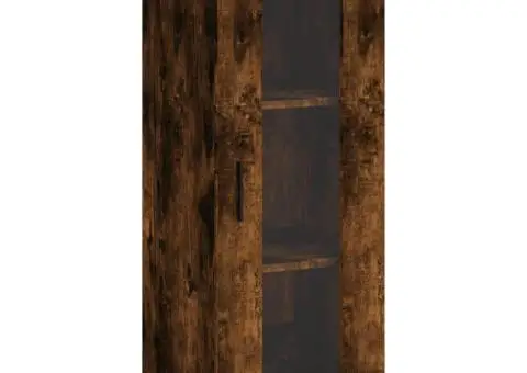 Dulap înalt, stejar fumuriu, 34,5x34x180 cm, lemn prelucrat - 5/5